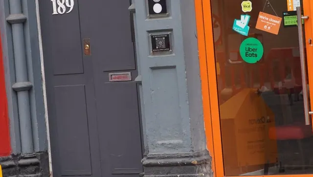 The street door to the shop